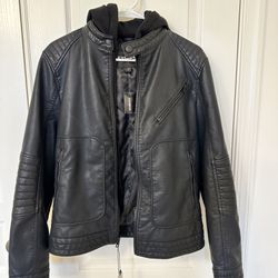 Express Leather Black Jacket - NEW