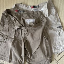 Cargo Shorts Khaki - Men’s 34 Qty 2