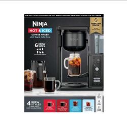 NINJA Hot & Iced Single Serve & Drip Coffee Maker with Rapid Cold Brew 10 Cup Glass Carafe (Model: CM360)