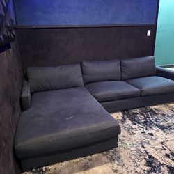 Blue Fabric Couch 