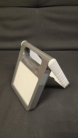 LUTEC Portable Solar Work Light, Rechargeable LED Touch Flood Light with Solar Panel, Dimmable Folding Camping Lantern, IP54 Waterproof Outdoor