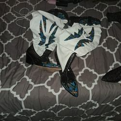 Knee High Cowboy Boots Women 
