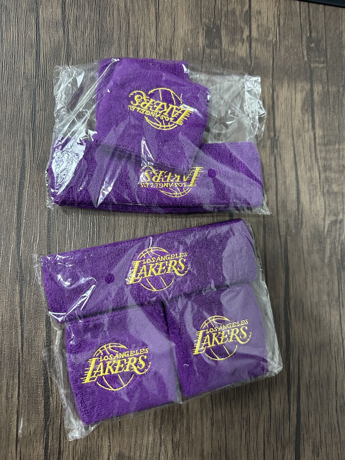 Lakers Sweat Head Band And Wrist Band (2)