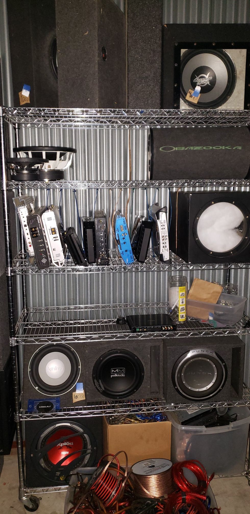 Subwoofers and few amps