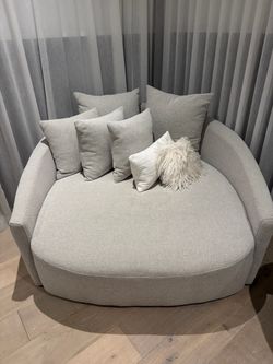 Round 62” media lounge chair - west elm