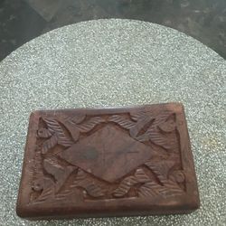 Vintage Hand Carved Trinket Box