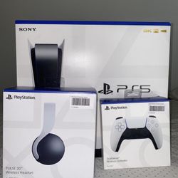 PlayStation 5 Full Bundle – Includes DualSense Edge, 2 Controllers, Pulse 3D Headset & More – Excellent Condition!
