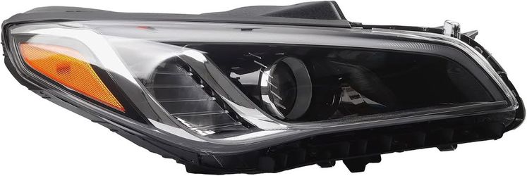 Right Passenger Headlight Assembly Halogen for 2015-2017 Hyundai Sonata Without Bulbs