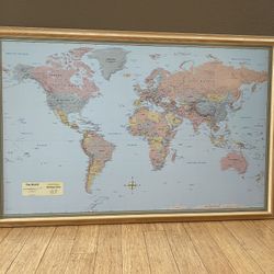Framed World Map 