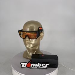 Bomber Eyewear BUZZ Bomb Safety - Photochromic Fire Red Orange Mirror - BZ201OR