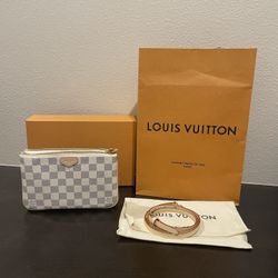 Damier Azure Double Zip Pochette N60460