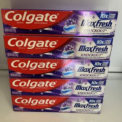 Colgate Max fresh toothpaste all 5 for $10
