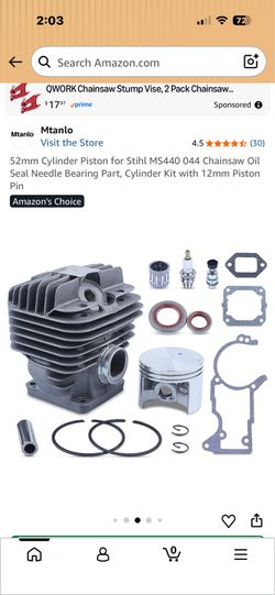 52mm cylinder piston for Stihl  chainsawMS440