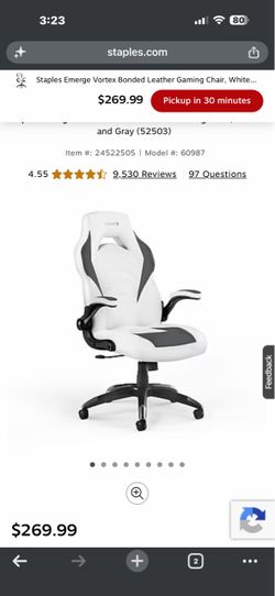 Emerge Vortex Gaming / Office Chair – White & Black