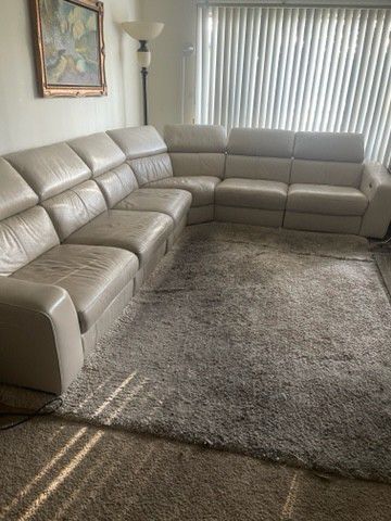 Reclining Leather Sectional Sofa 
