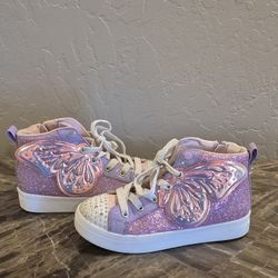 USED :Girl Skechers twinkle toes Shoes Size  U.S 3