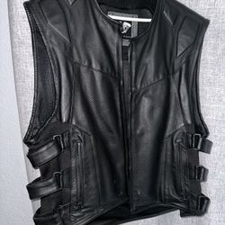 Motorcycle Leather Vest 3XL