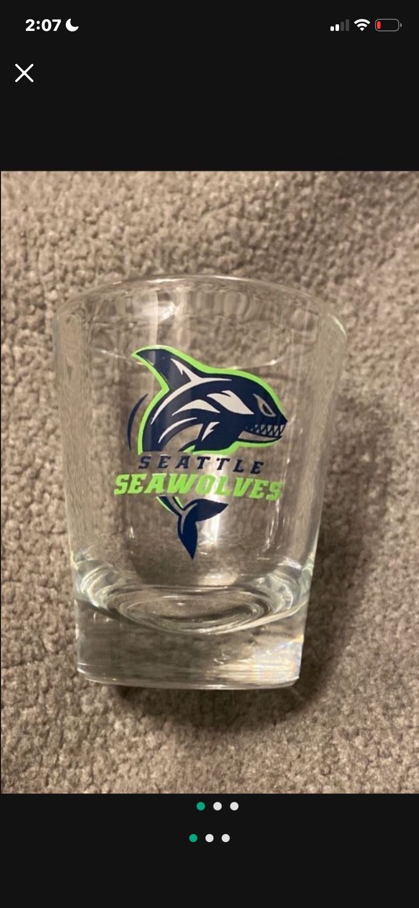 New Seattle Seawolves Shot Glass