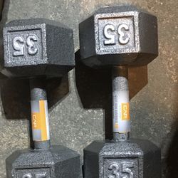 Dumbbells Pair Of 35lbs Total 70lbs New In Boxes