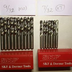 Skf Dormer Tools Drill Bit Lot 17 Piece 9/32 & 7/32 Screw Machine Length Read