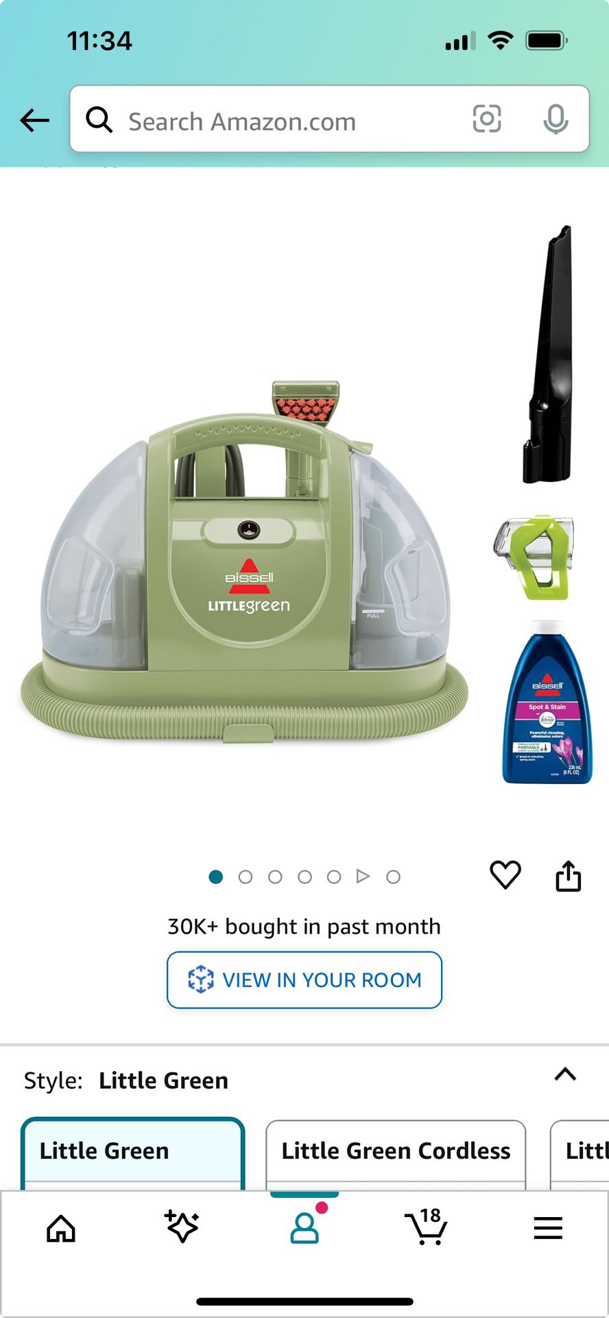 Bissell Portable Carpet cleaner For Pet Hair 