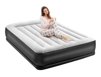 Riniul Queen Size Airbeds Inflatable Great For indoor or Camping with built-in Pump