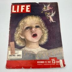 Life Magazine December 22, 1947 Album of Christmas Carols magazine Cover