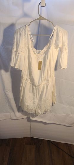 White Eyelet Romper with Tags American Eagle