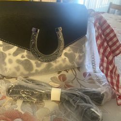 Cow Print Loungefly Mickey Purse