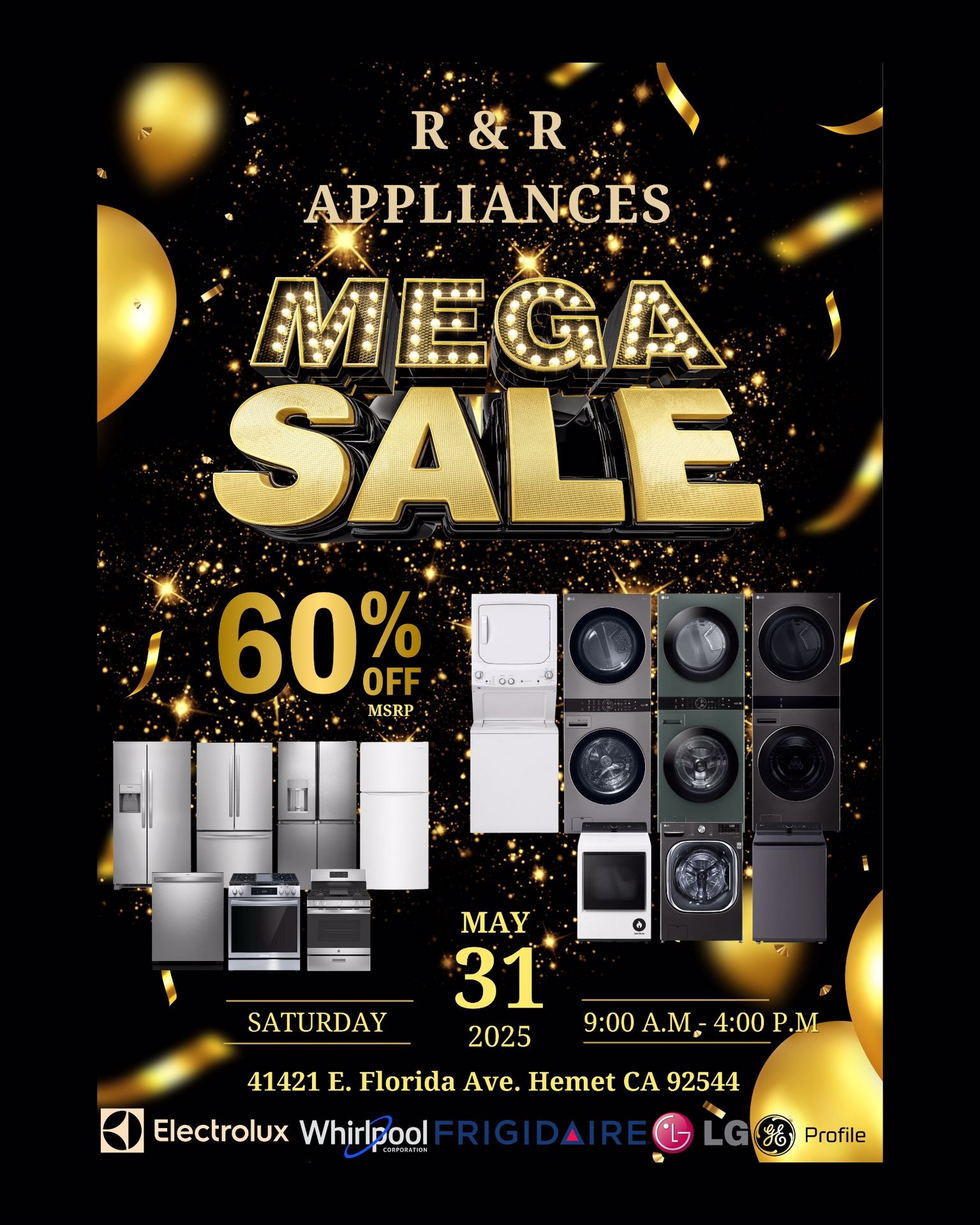 R & R Appliances In Hemet MEGA SALE