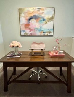 60 in. Brown 2-Drawer Desk