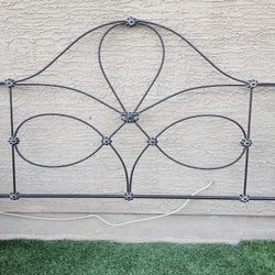 ELEGANT Wrought Iron Queen Size Headboard - Bronze with Antiquing