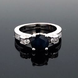 Ladies Synthetic Sapphire Ring