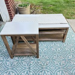 $65 For All! Wood Coffee Table, Side table& Runner