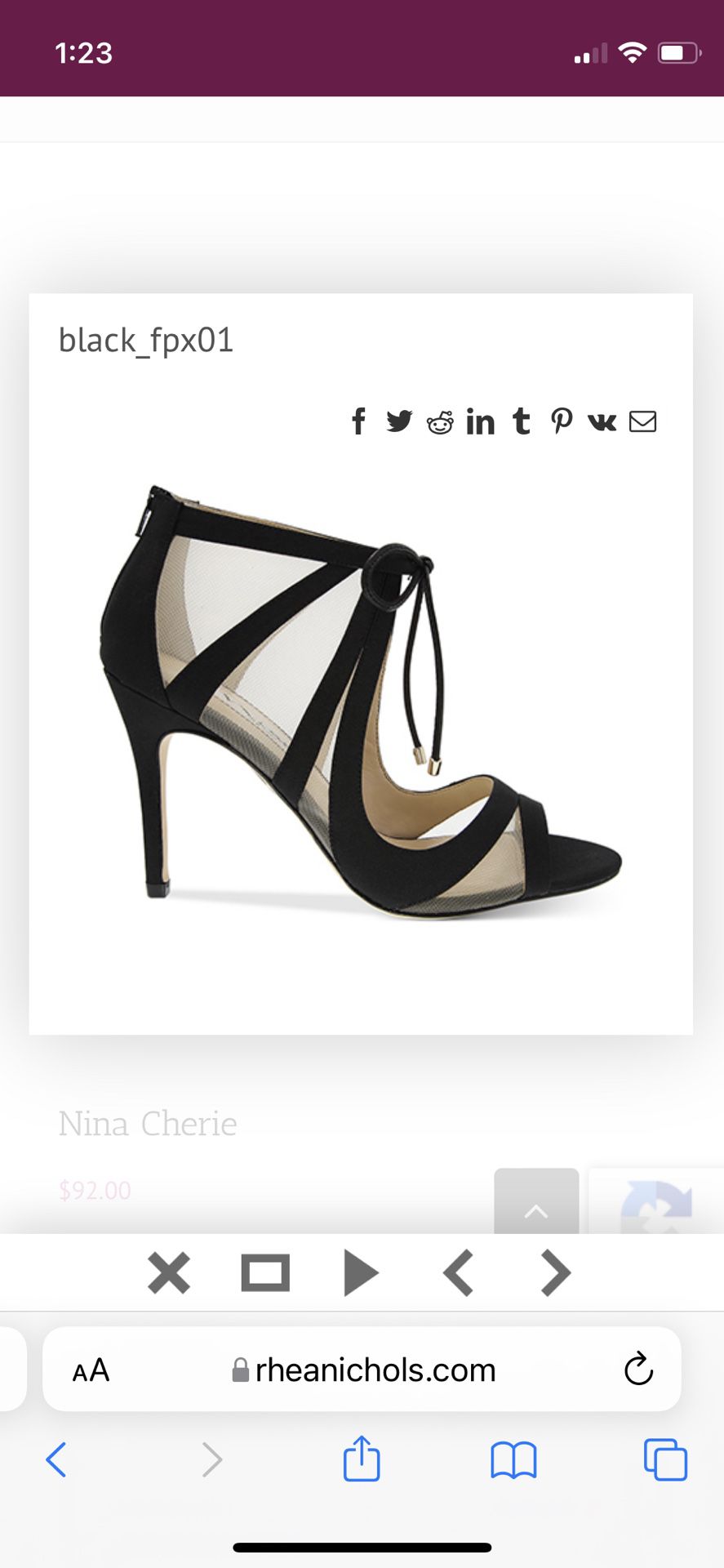 Nina Cherie dress heel