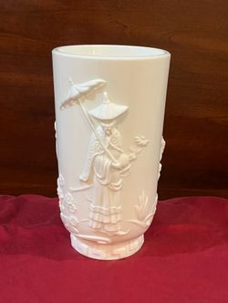 Fenton Milk Glass Vase