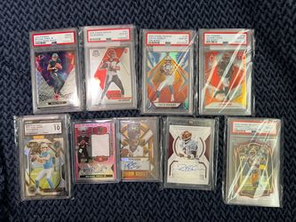 Lot of NFL rookie QB PSA gem mint patch auto football numbered autograph manning sanders burrow packers