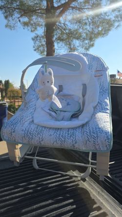 Ingenuity Keep Cozy 3-in-1 Vibrating Infant & Toddler Baby Bouncer and Rocker Chair, Gray