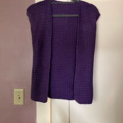 Hand Crocheted Sweater Vest (S)