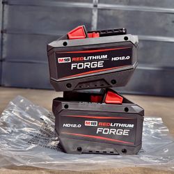 (2) Milwaukee M18 FORGE 12.0 Batteries