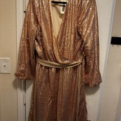 Gold Sequin Dress