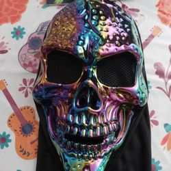 Halloween Mask Oil Slick Skull