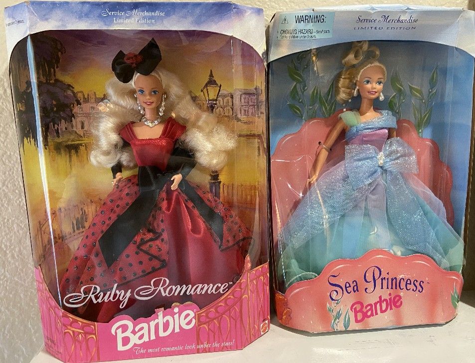 Ruby Romance Barbie $35. Sea Princess Barbie $25