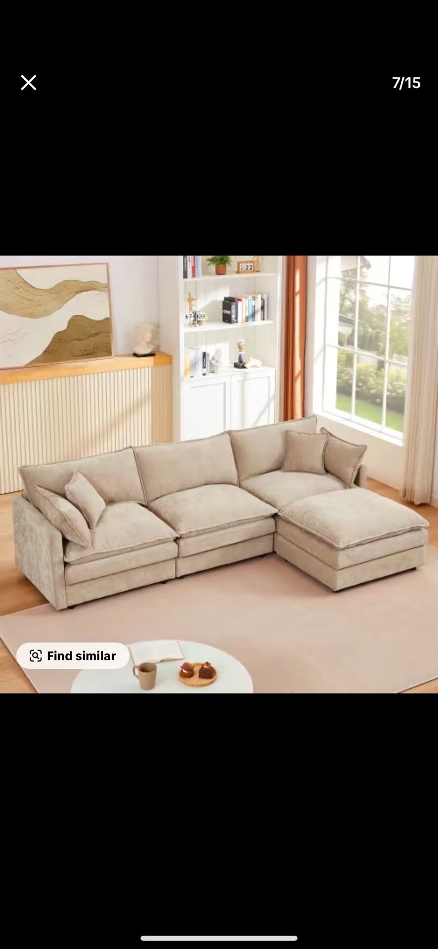 Modular Sectional Sofa Couch Coffe Color