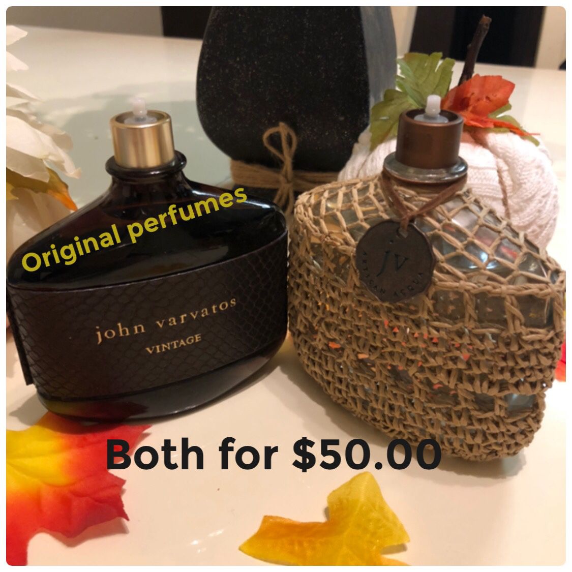 “AUTHENTIC “MAN PERFUME John Varvaros VINTAGE Both $50.00 MAKE OFFER