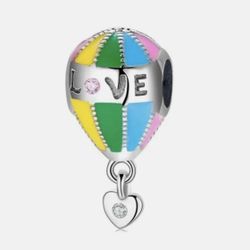 Love Hot Air Balloon Charm