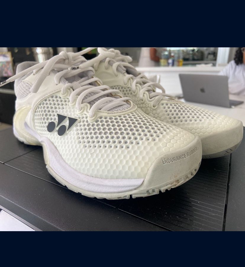 White Yonex Tennis Shoes