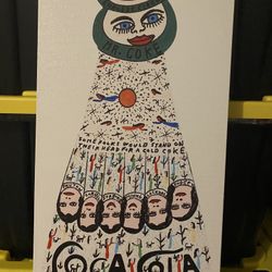 HOWARD FINISHER Folk Art COCA-COLA Canvas
