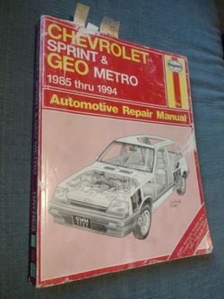85 thru 94 Chevy Sprint/Geo Metro Haynes Manual
