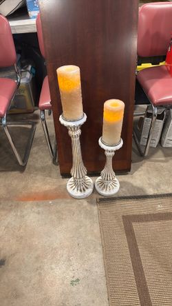 candles with vase
